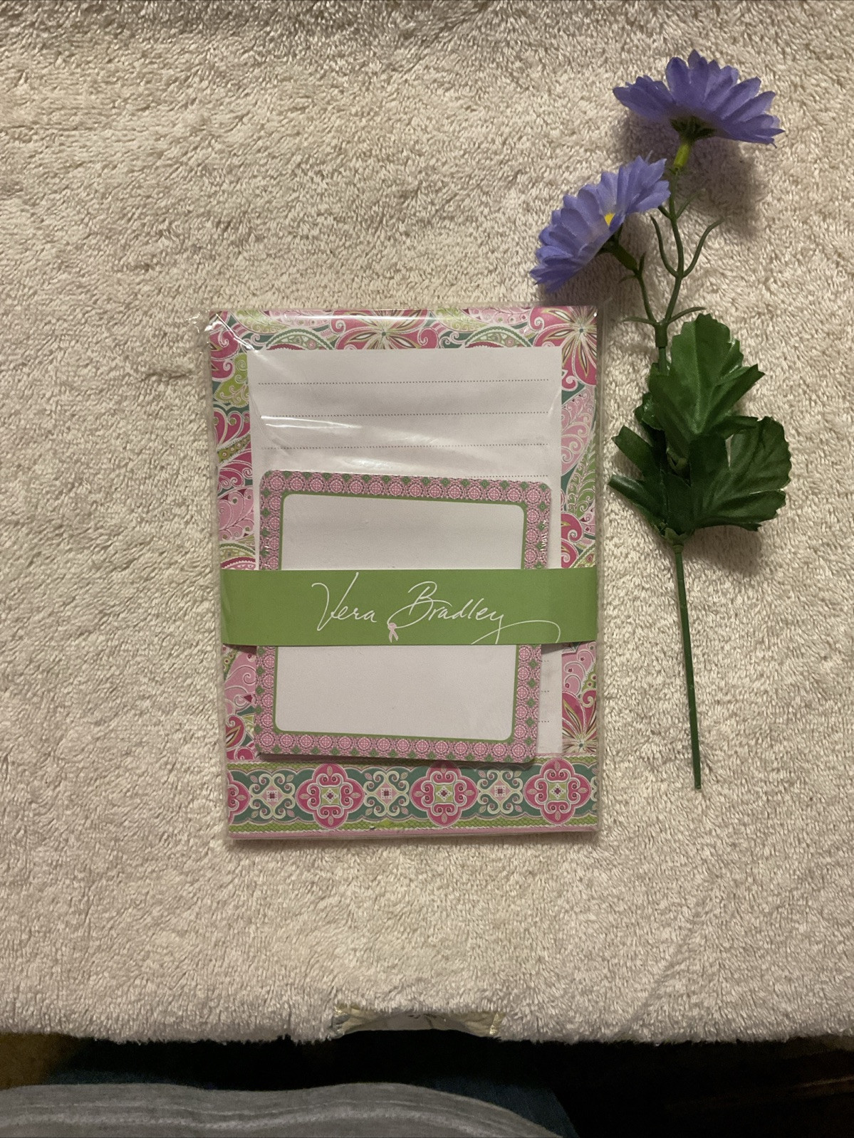 Vera Bradley Pinwheel Pink Note Pad Set Retired Pattern New