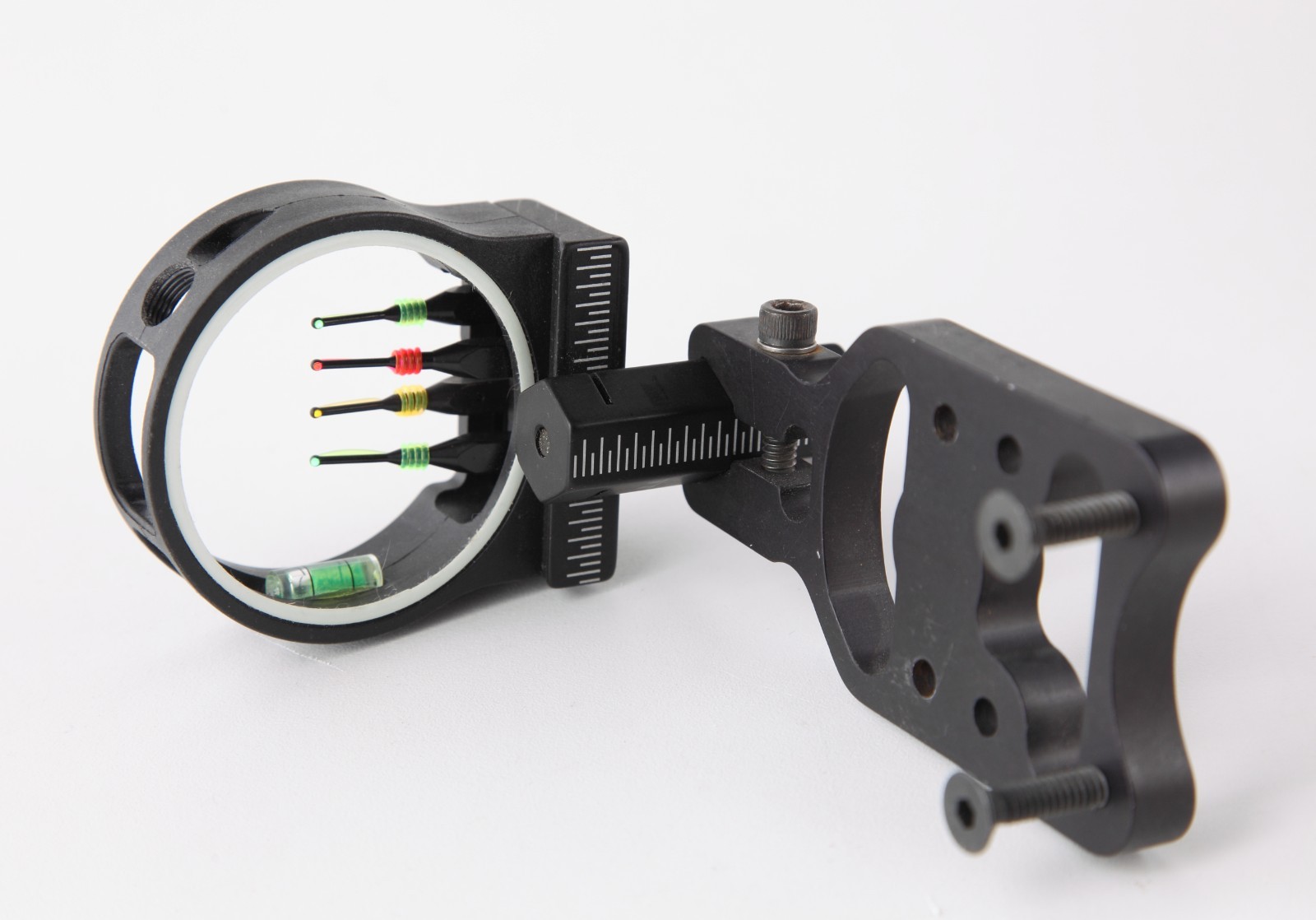 Unbranded (Truglo-Style) 4-Pin Archery bow sight, ambidextrous, Black, VG Condit