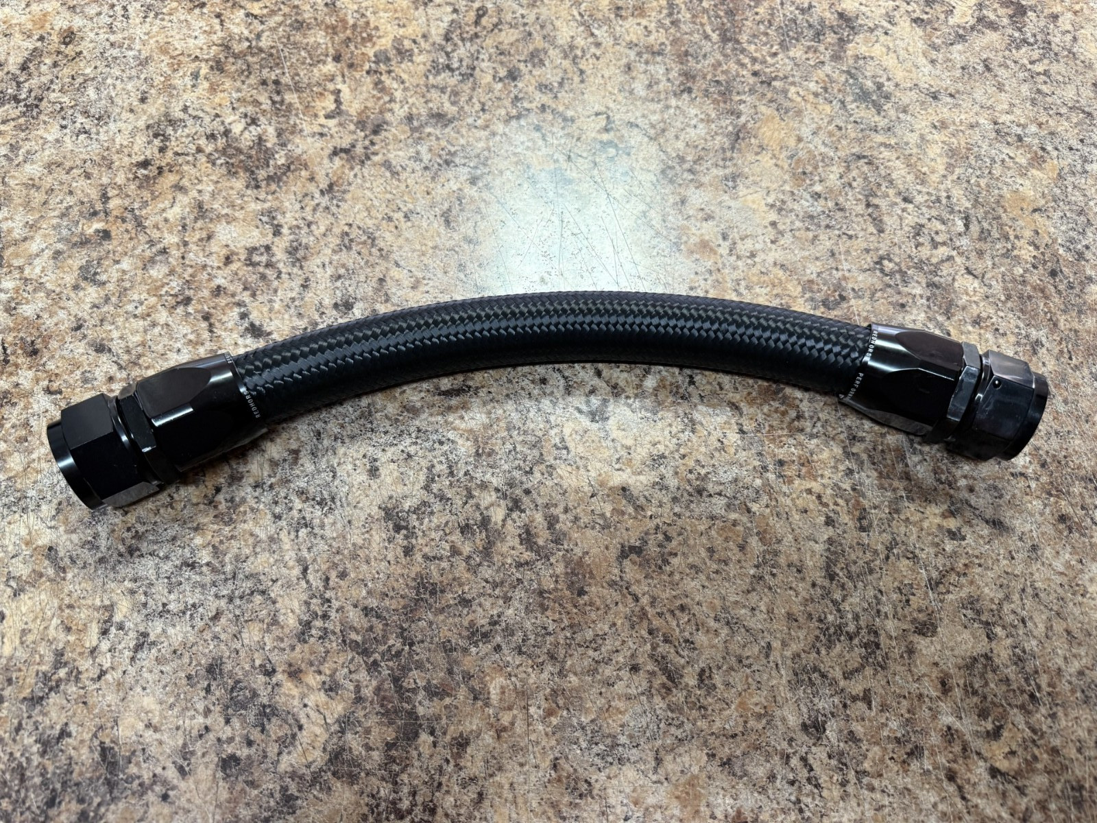 BLACK -20AN Black Braided Radiator Hose Kit 12"