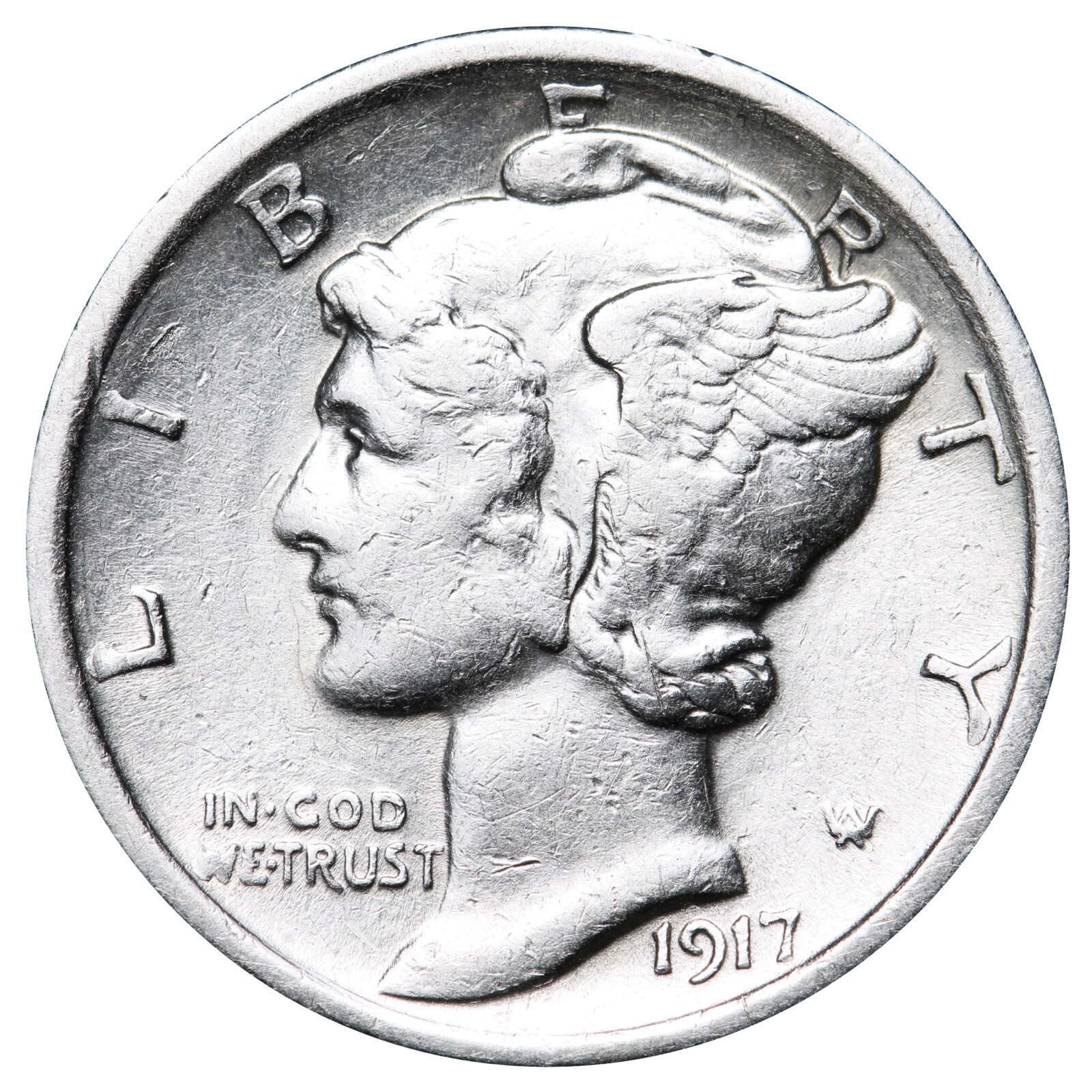 1917 Mercury Dime Better Grade Nice Coin!