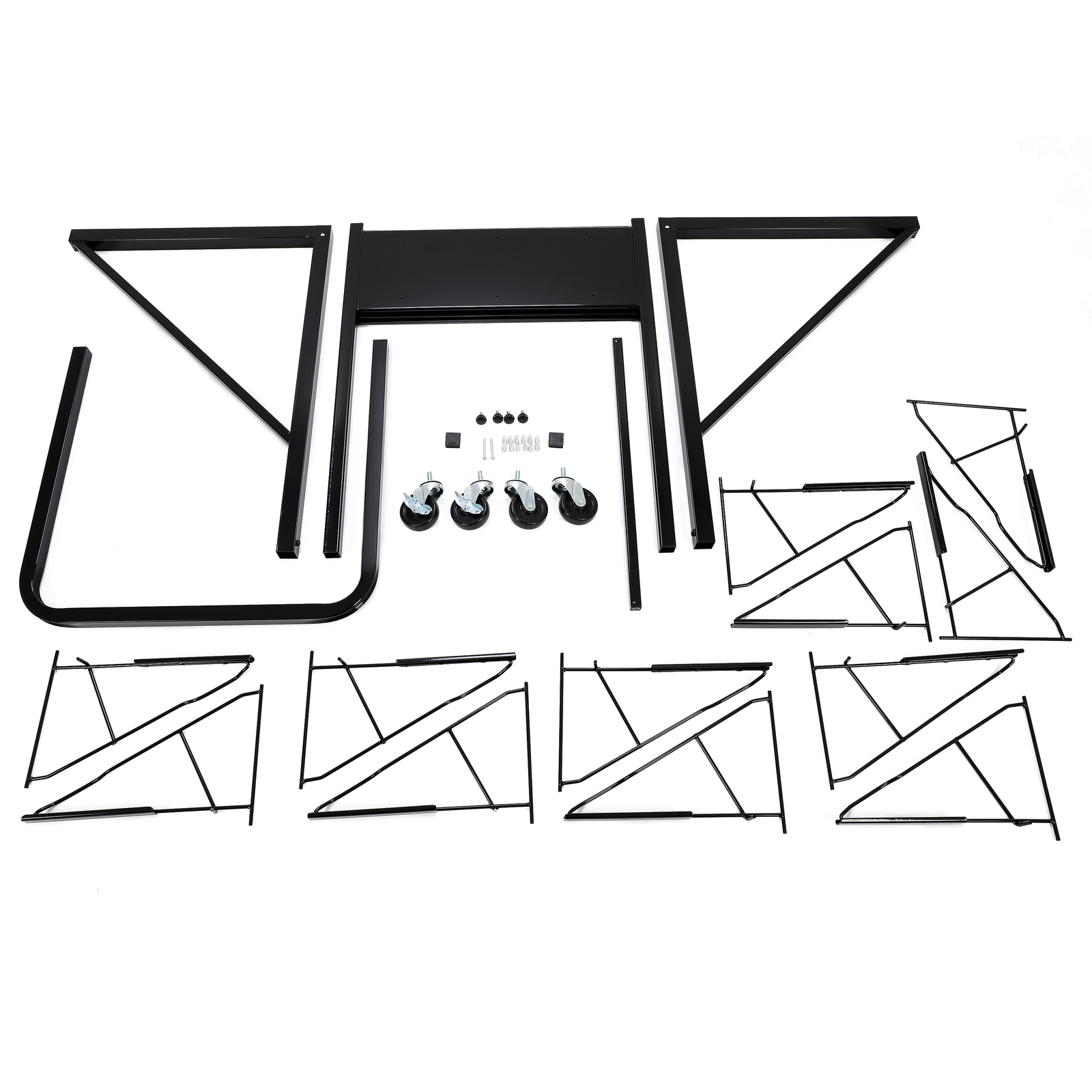 Mobile Blueprint Holder Storage Rack Hanging Poster Display w/12 Bracket 240 lbs