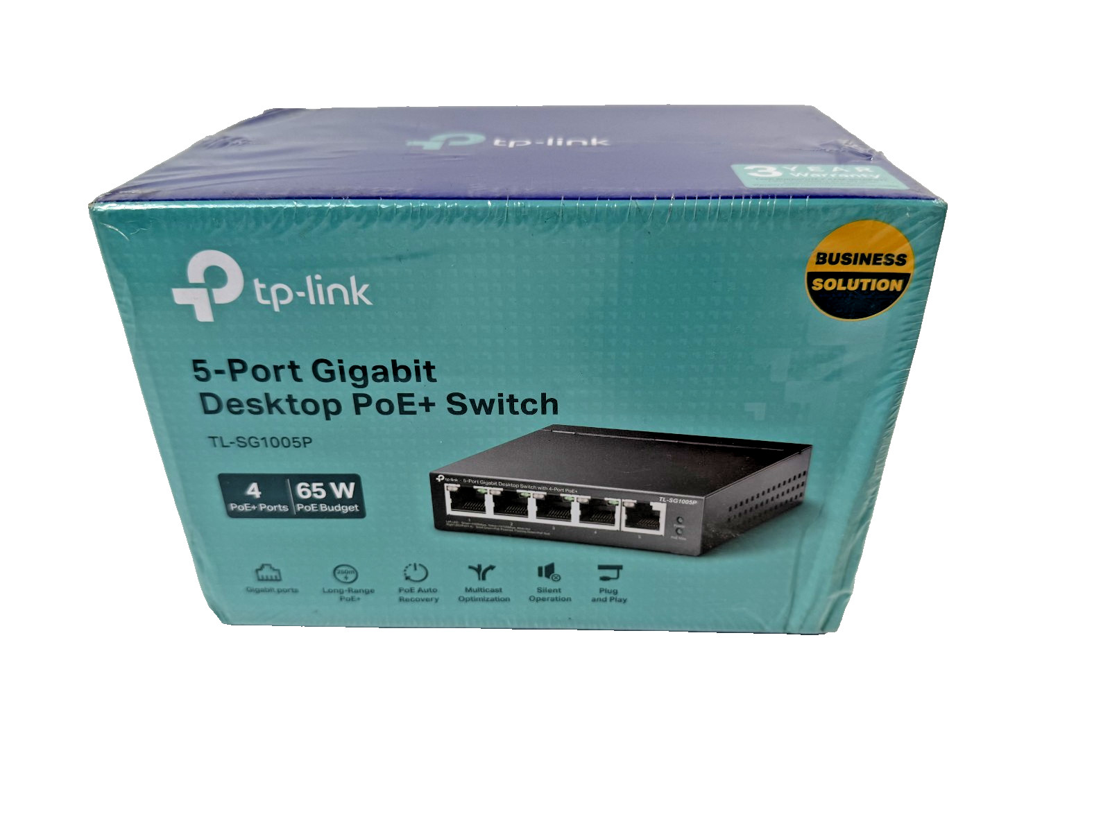TP-Link TL-SG1005P 5-Port Gigabit Desktop PoE+ Switch - New SEALED