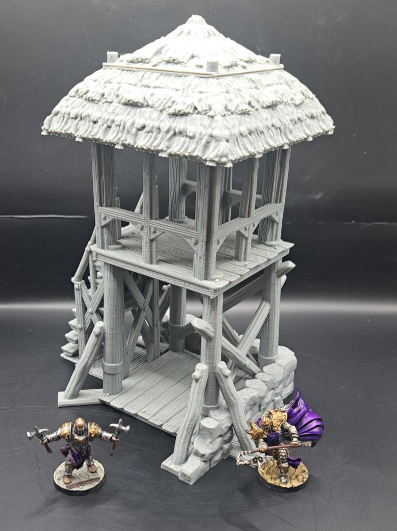 3d printed watchtower 28mm Miniatures, DnD, Tabletop, RPG, War Game