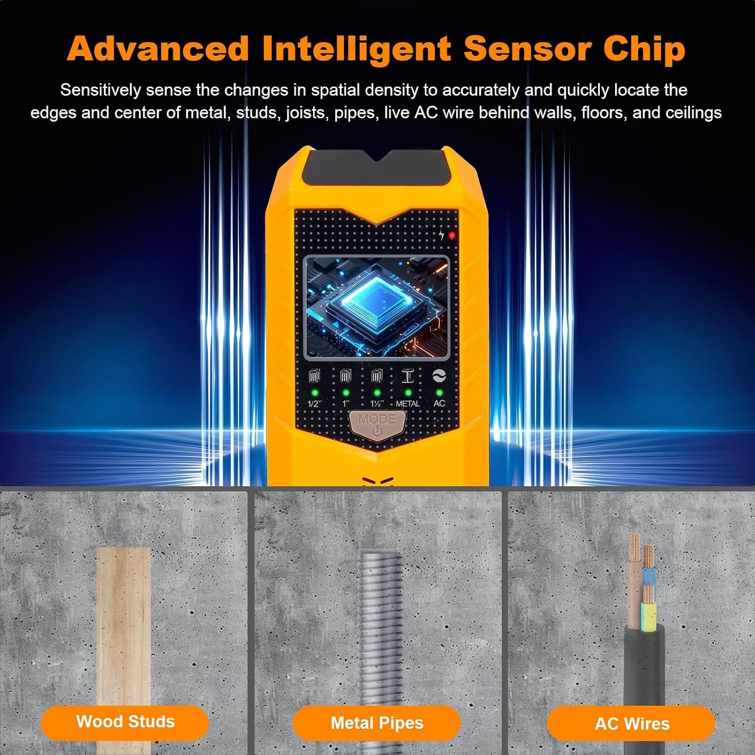 Stud Finder Wall Scanner, 5 in 1 Stud Detector with Smart Microprocessor Chip...