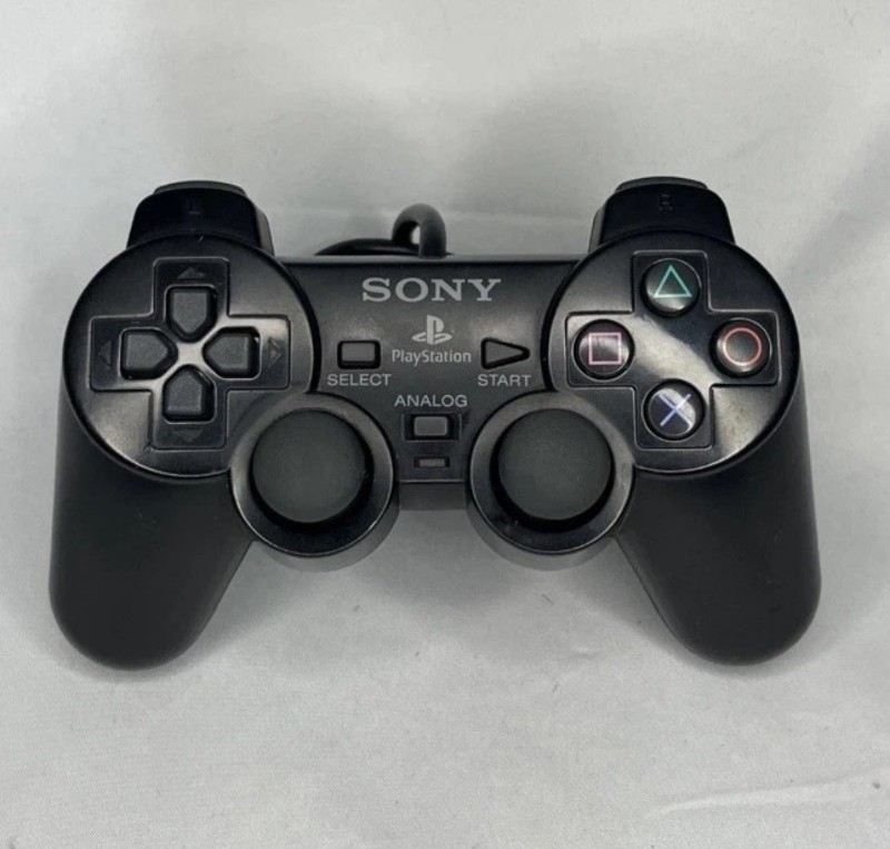 Sony PS2 BLACK Wired Controller OEM DualShock PlayStation 2 AUTHENTIC