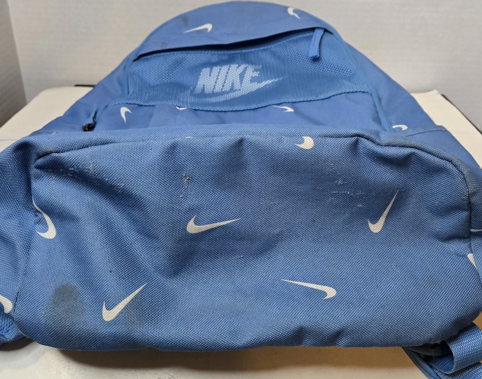 Nike Elemental Swoosh Logo Sky Blue Basic School Sports Backpack