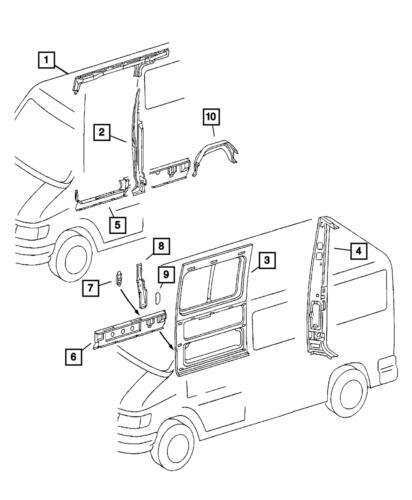 Genuine Mopar 2003-2006 Dodge Sprinter 2500 Side Panel Reinforcement 5104204AA
