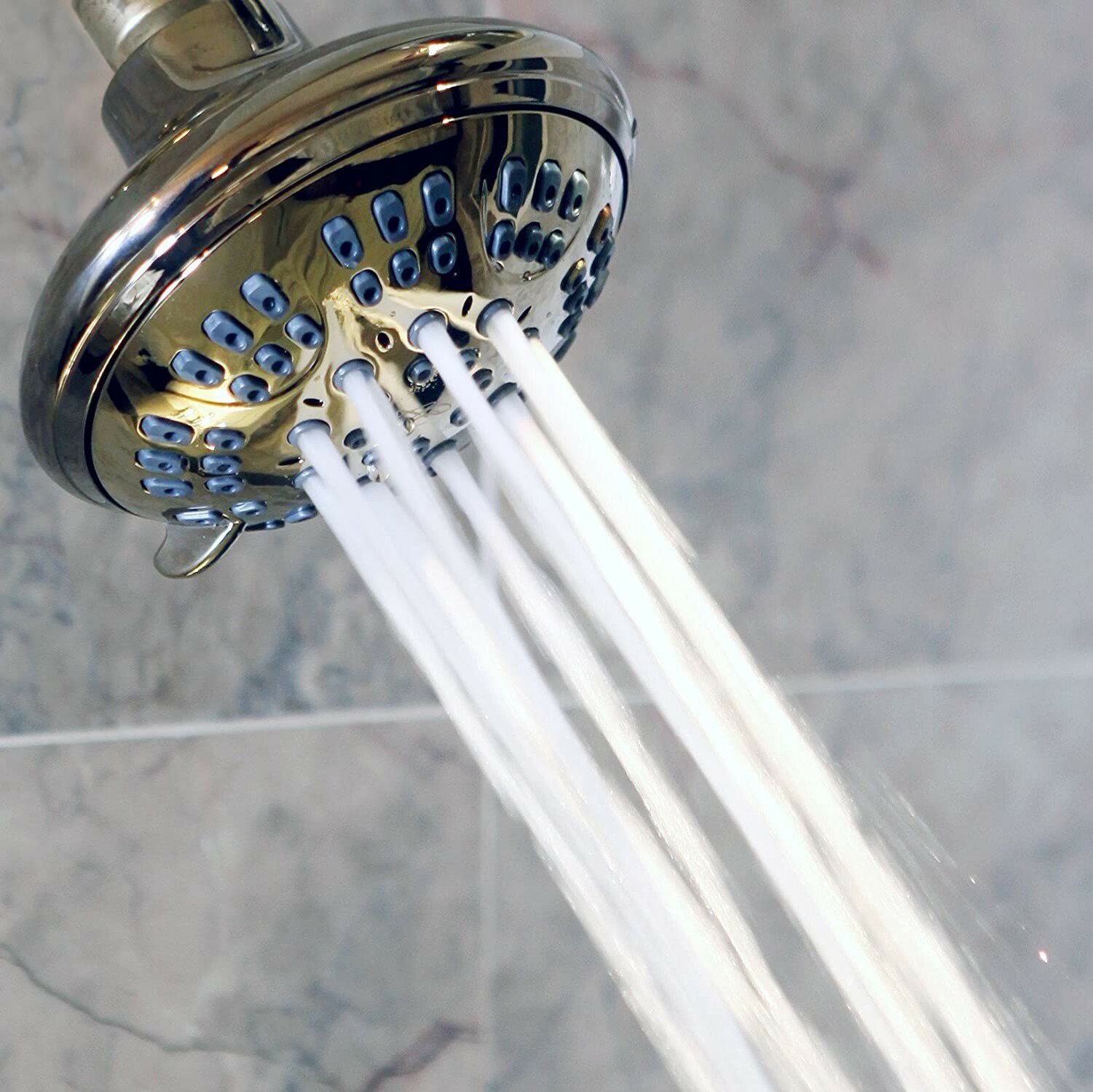 6 Function Luxury Shower Head (Aqua Elegante) - Polished Brass