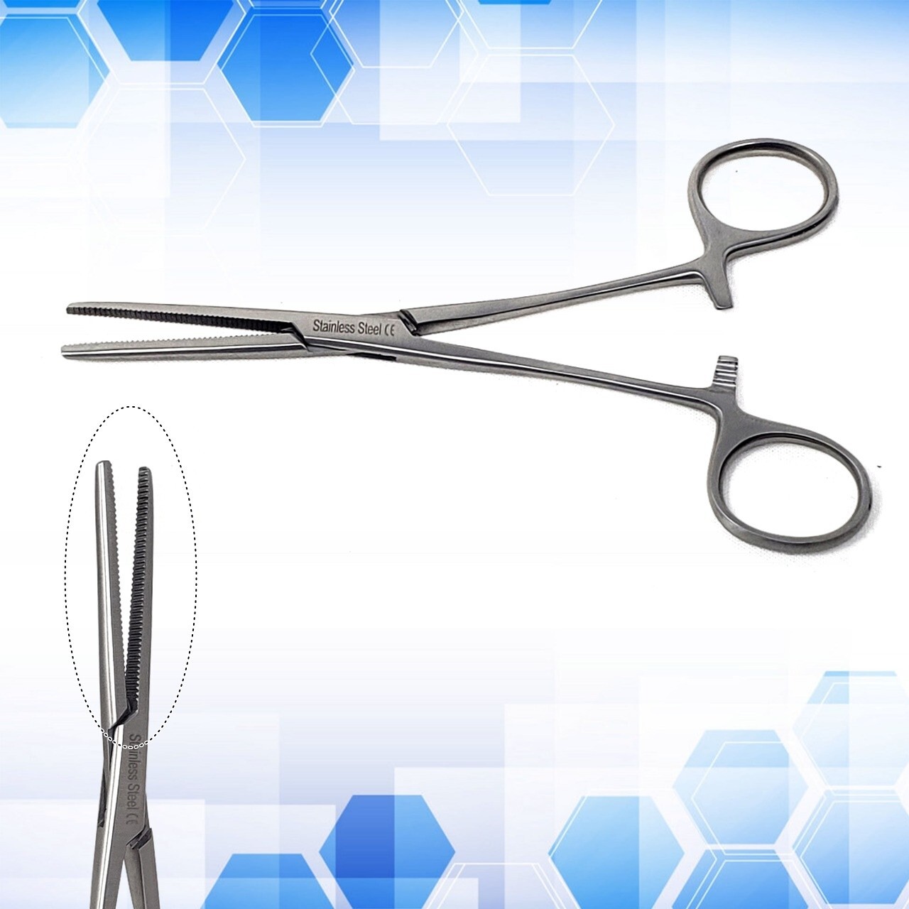 Artery Forceps Clamp Surgical Hemostat Locking 7.25" Straight Stainless Pliers