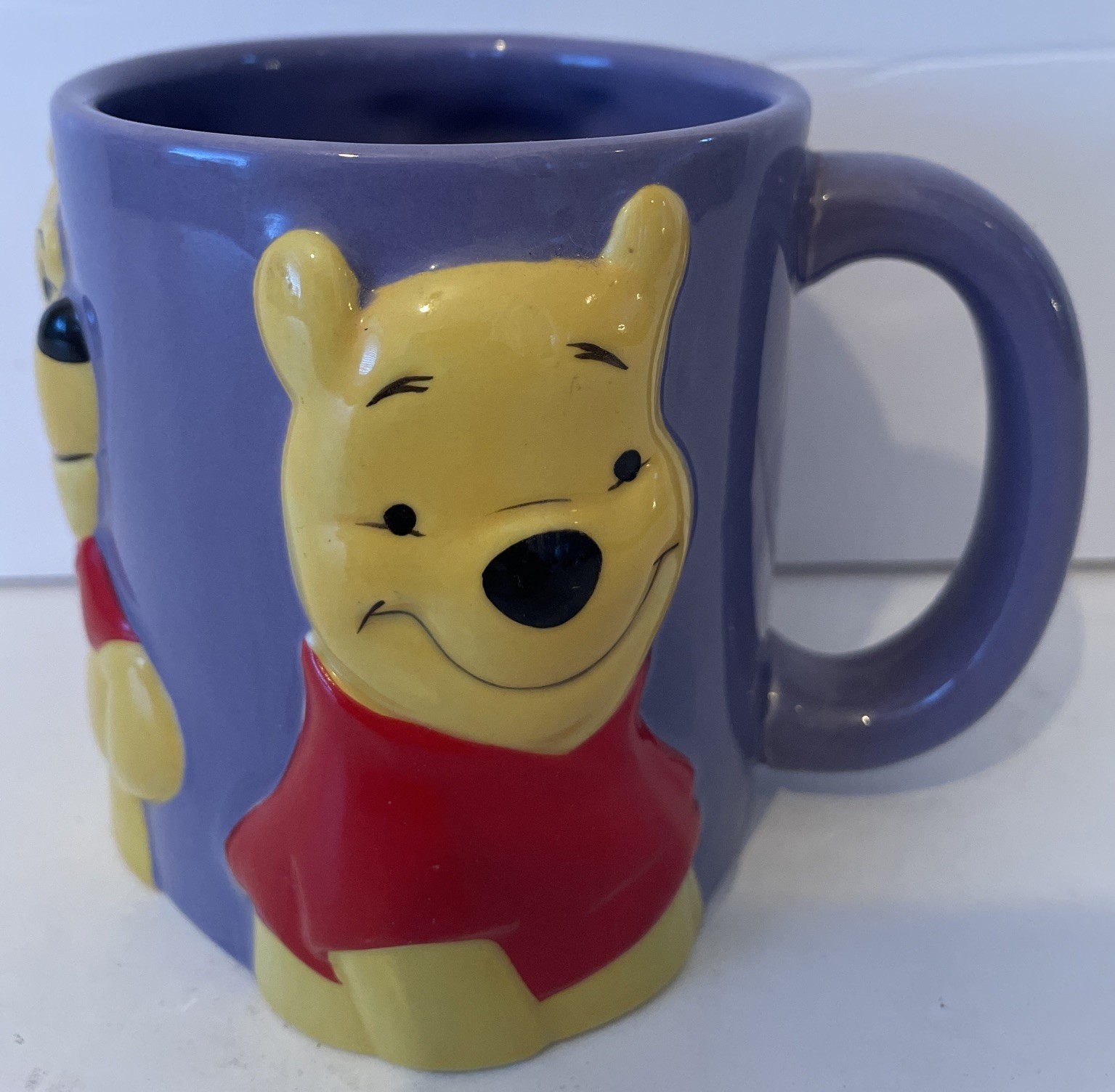 Winnie the Pooh Embossed 3D Disney Exclusive Tea/Coffee Mug Rare - VGC