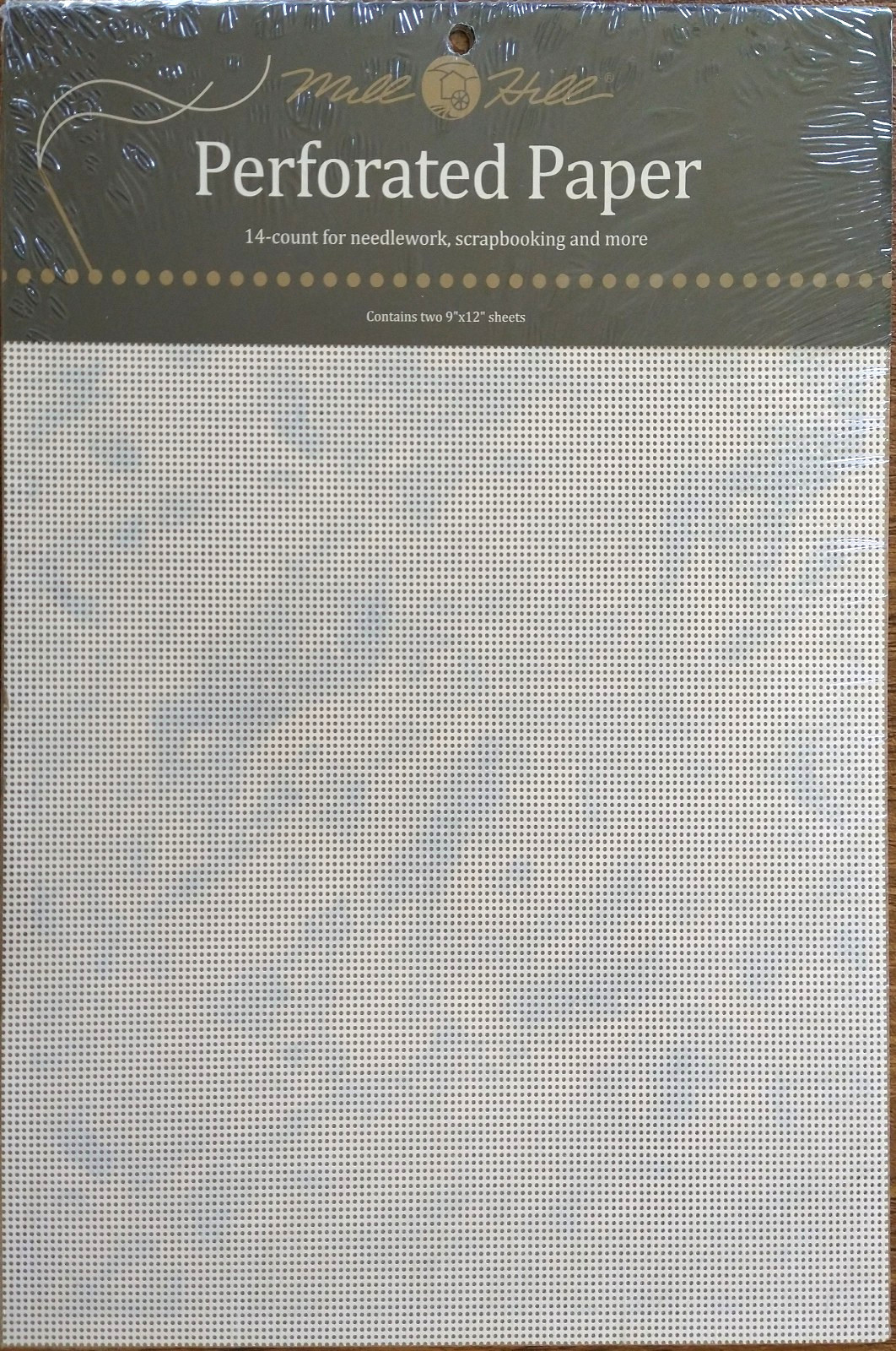 Mill Hill Perforated Paper 14ct 2pc 9x12 PP202 Blue Sky Light