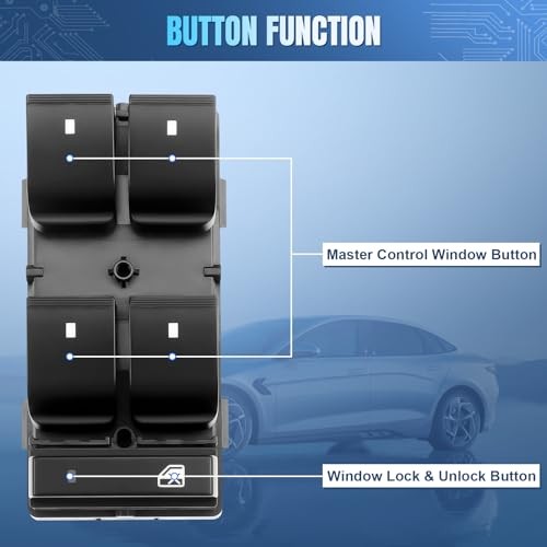 Power Window Switch Compatible with GMC Acadia 2007 2008 2009 2010 2011 2012