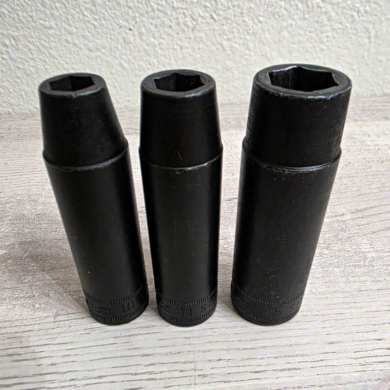 Snap-on 3/8" Drive Deep Impact Sockets 10mm SIMM100 11mm SIMM110 15mm SIMM150