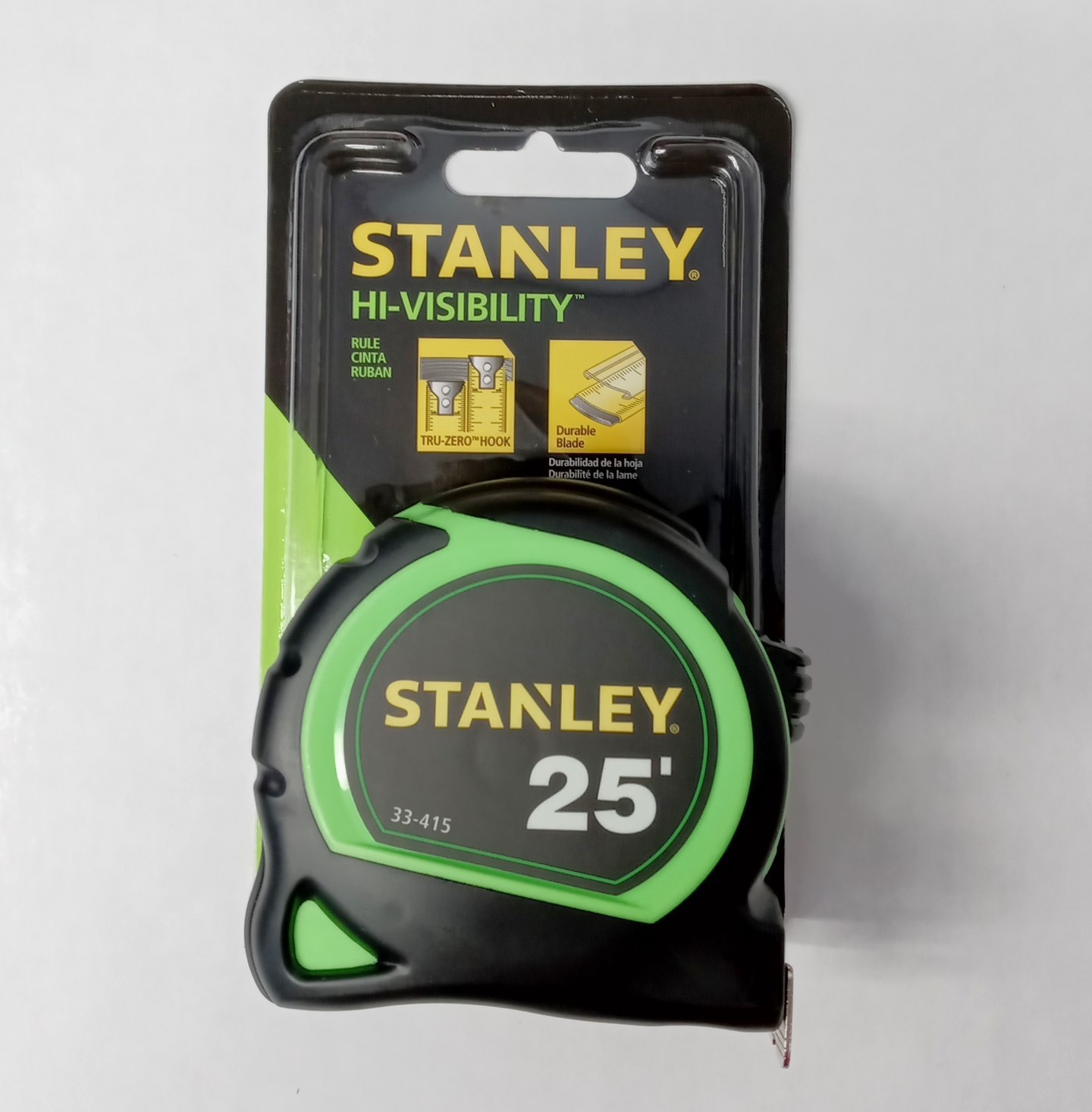 Stanley 25-ft x 1-in Hi-Vis Green Measuring Tape  33-415