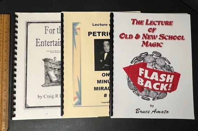 Magic Lecture Notes Lot Petrick & Mia Bruce Amato Craig Dickson Gimmicks