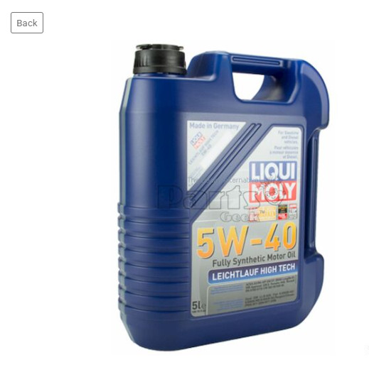 Engine Oil-Leichtlauf High Tech 5W-40, 5 Liter Liqui-Moly 2332 9 (NO CUSTOM TAX)