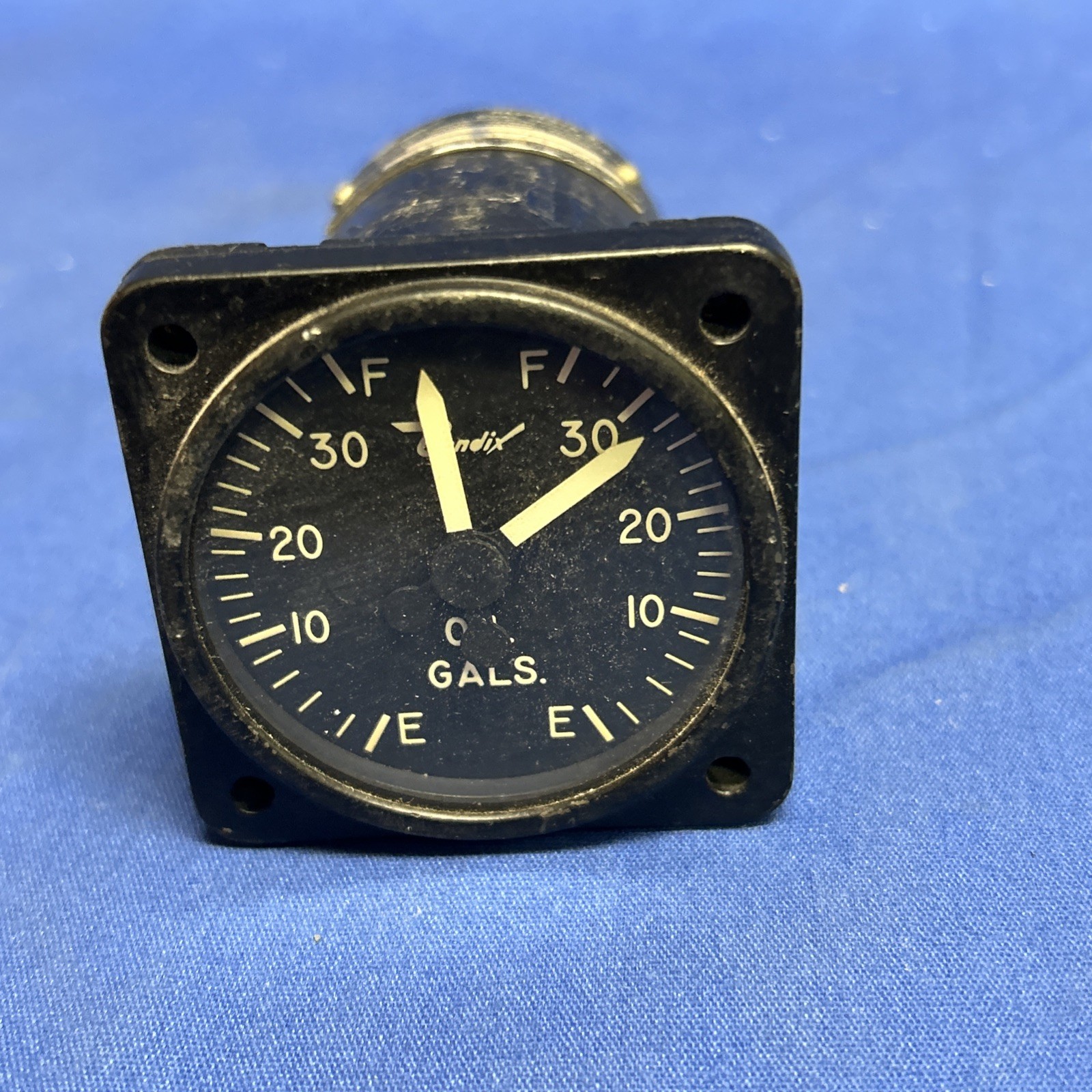 Vintage 24201-58b-102-A1 Bendix Aviation Gauge Dual Oil Gallons  Magnesyn