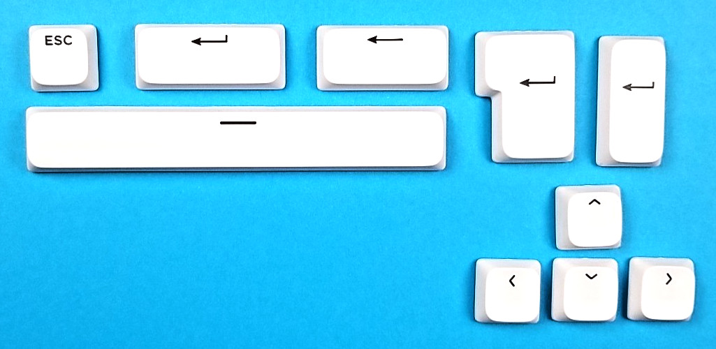 XVX Low Profile White Keycaps, Double Shot PBT MX-Stem for Mechanical Keyboards