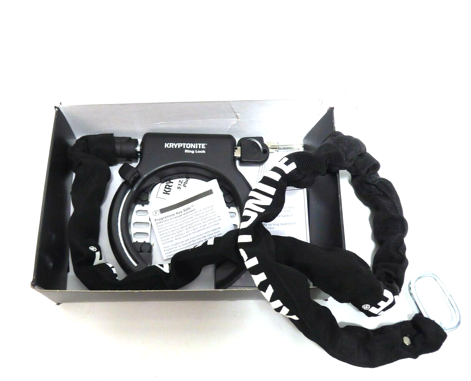 Kryptonite Ring Wheel Lock with Plug In Chain