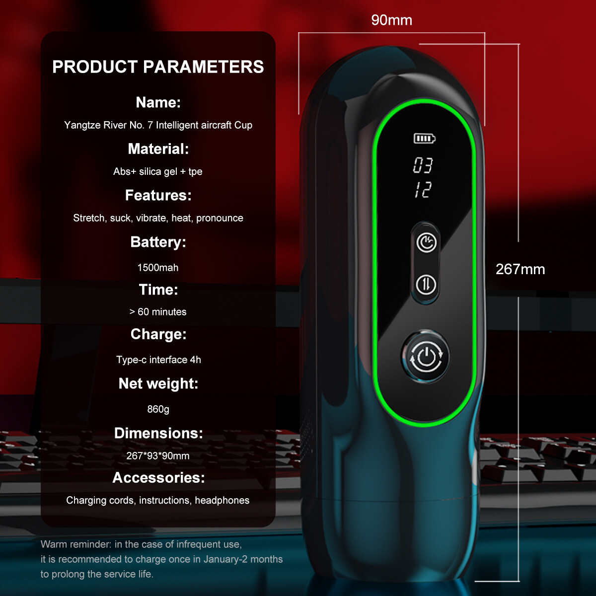 Automatic For Male Masturbator Thrusting Vibrating Heating Stroker Cup Lubricant