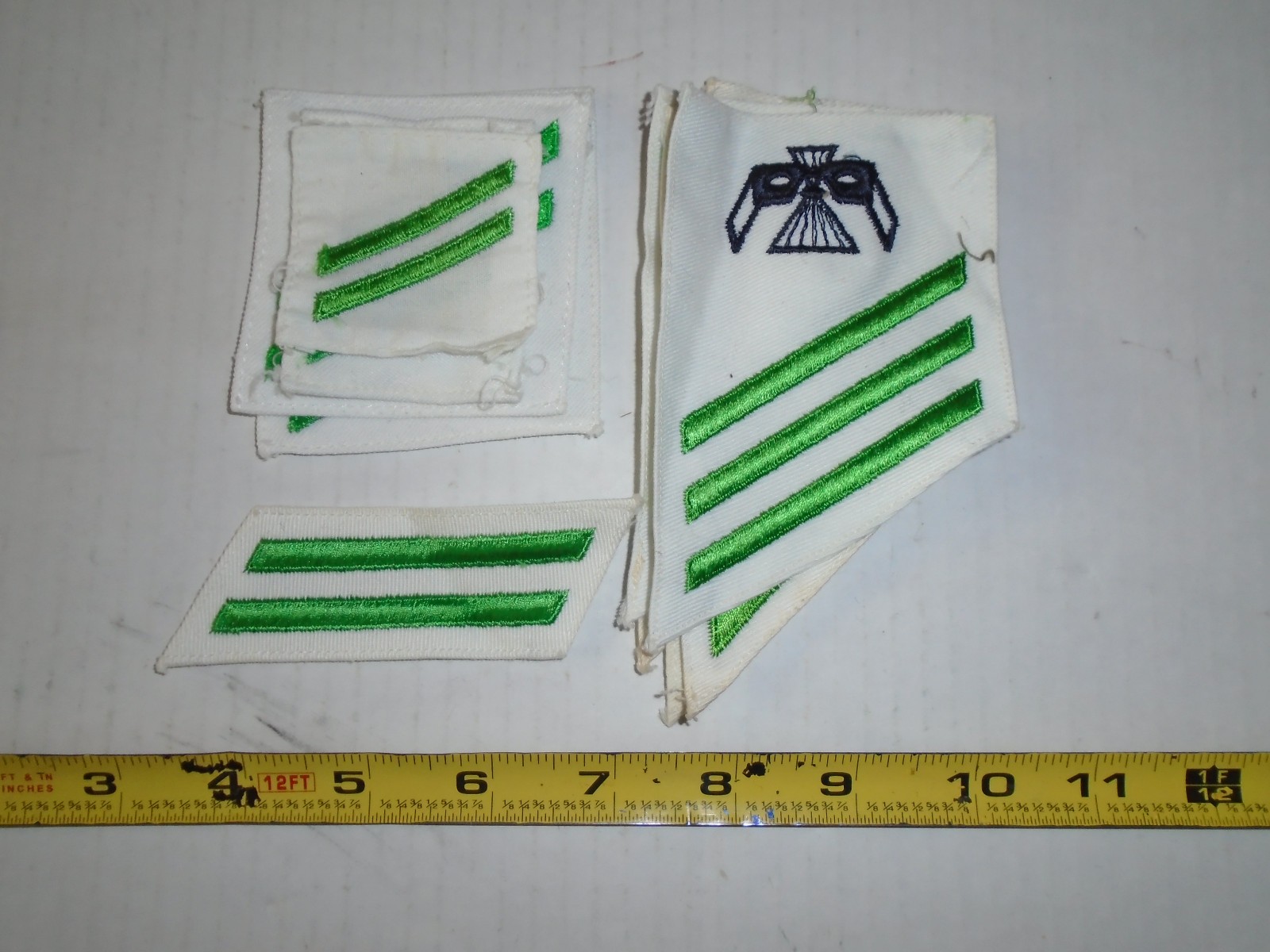 10 Vintage US Navy Airman Sleeve Stripes Striker Patch E-3 E-2 Aviation Green