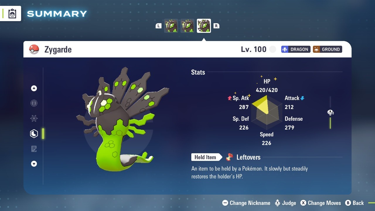 Pokémon Legends: Z-A  Zygarde 6iv Max EV