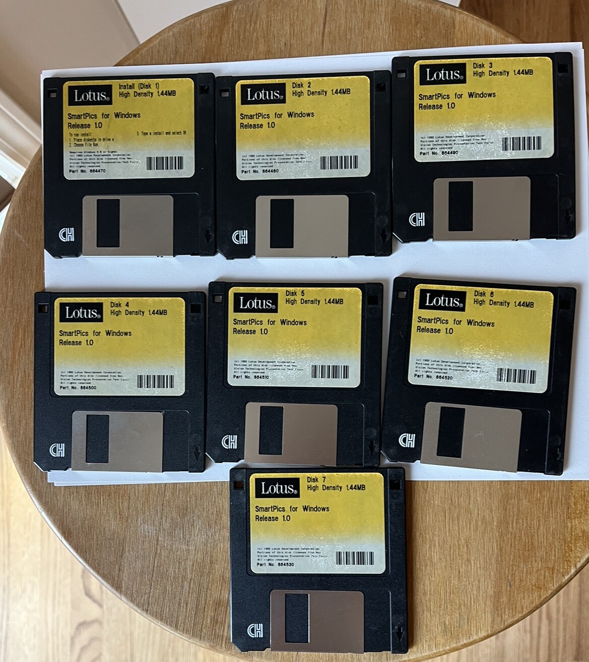 Lotus SmartPics for Windows 1.0 Disks 1-7 Installation Rare
