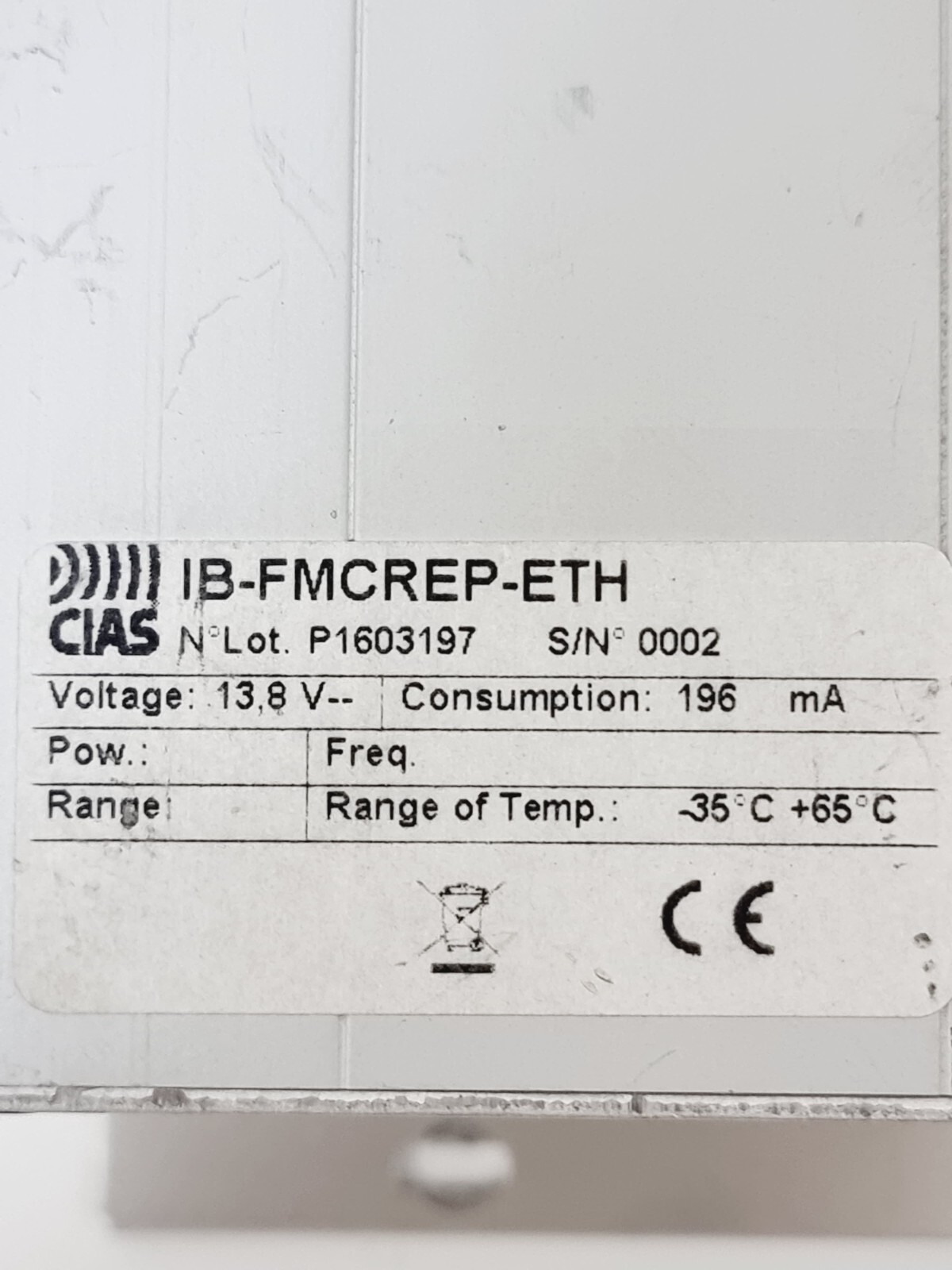 CIAS IB-FMCREP-ETH Data Repeater Module