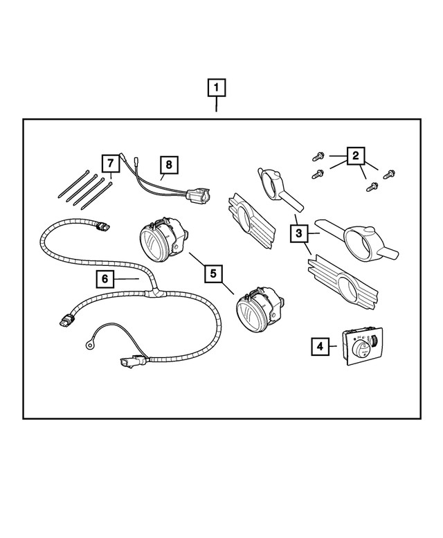 Genuine Mopar Fog Light Kit 5166846AA