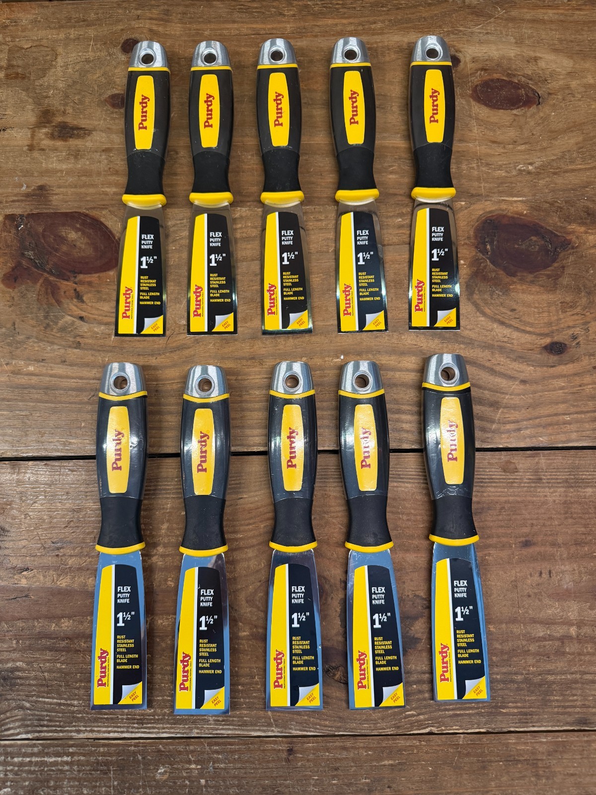 (10) Purdy Premium 1.5" Putty Knife Flex Stainless Steel Genuine OEM 14A900015