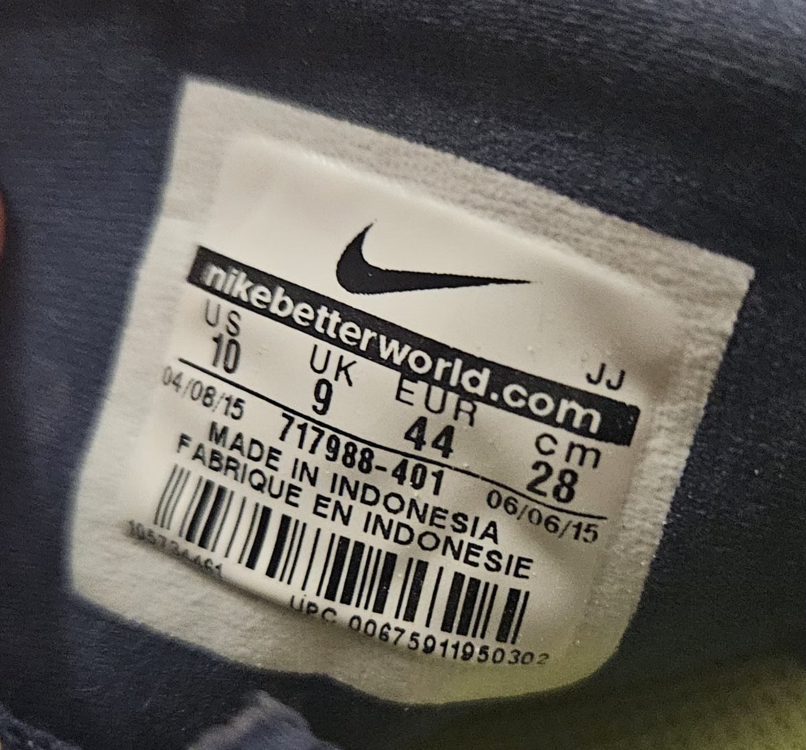 Size 10 - Nike Free 4.0 Obsidian