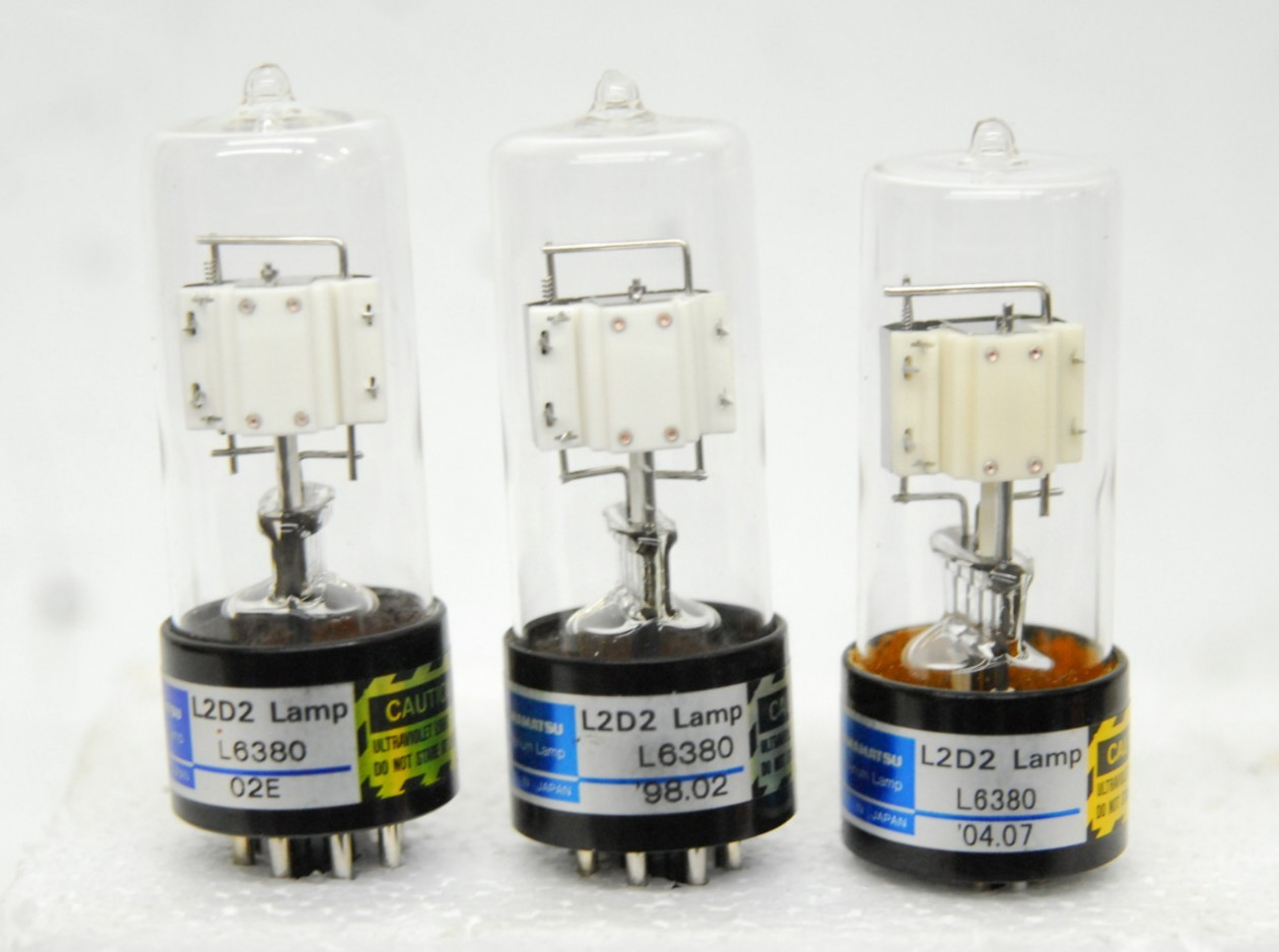 Hamamatsu L2D2 Deuterium Lamp L6380 (Shimadzu 062-65055-05) - Lot of 3