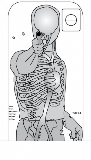 Tactical Anatomy Targets [24" x 37"], 13 Targets, All different, FREE SHIPPING