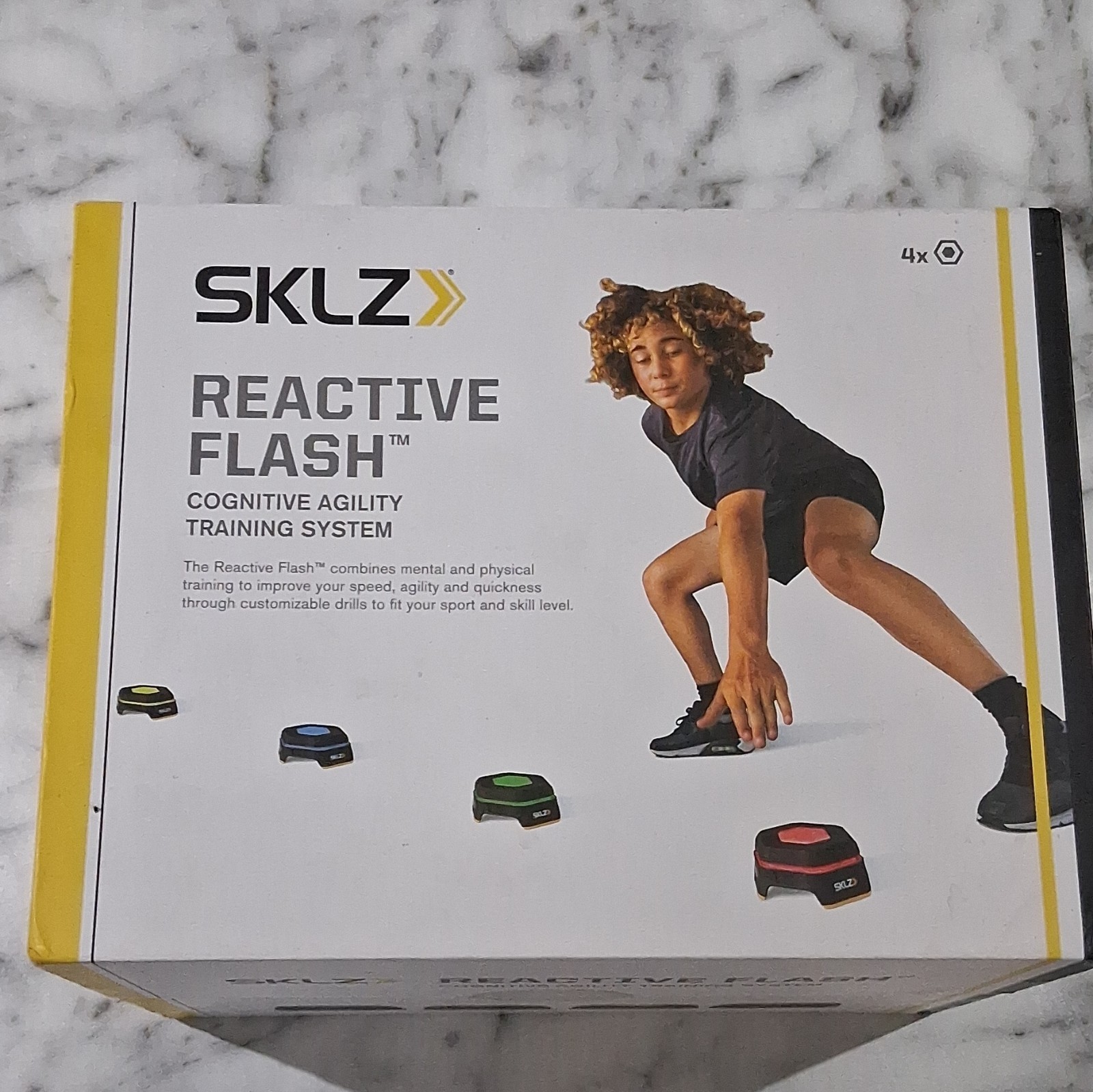 SKLZ Reactive Flash Wireless Agility Trainer Set, 4 Training Pods