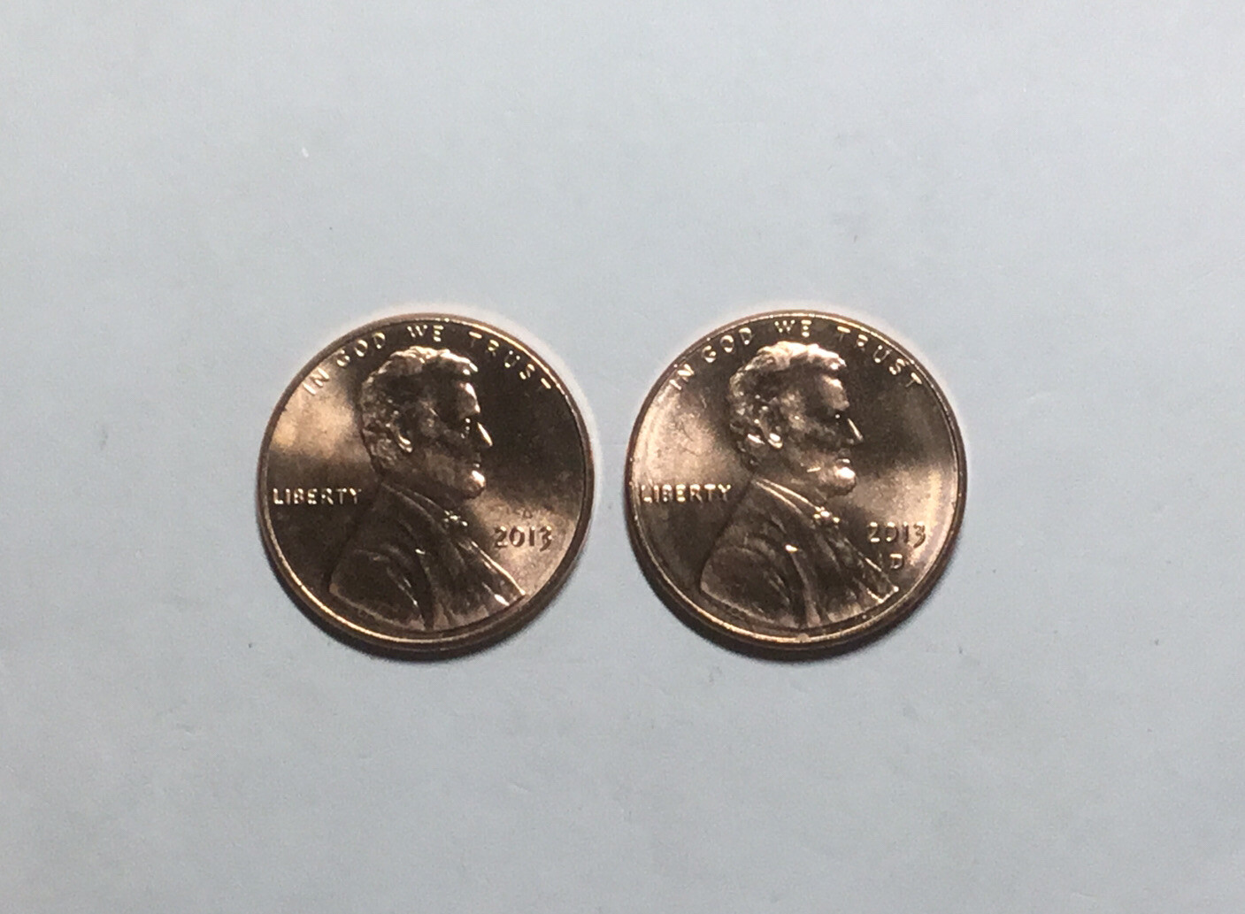 2013 P and D Lincoln Shield  Cents  Choice  (BU) With FREE SHIPPING (2) Coins