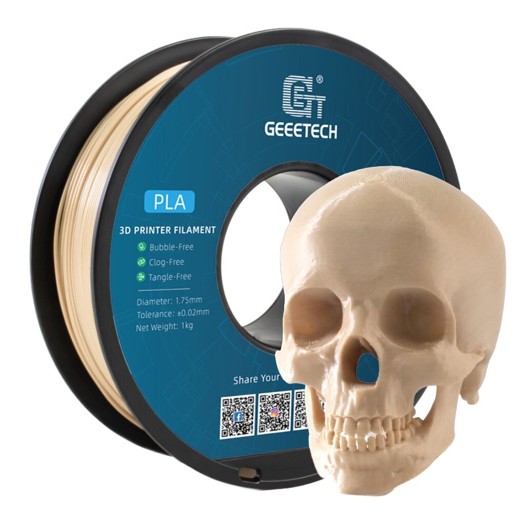 1KG/Roll Geeetech 3D Printer Filament PLA Bone White 1.75mm Neatly Wound Bone US
