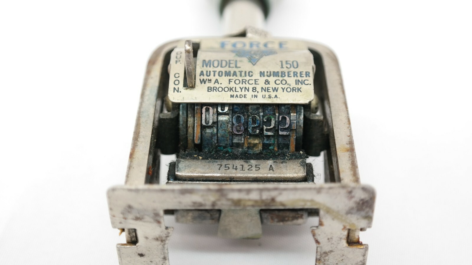Vintage Force Model 150 Automatic Numberer Stamp