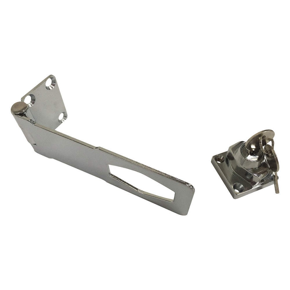 GRAINGER APPROVED 39DZ87 Locking Hasp,Chrome,1-13/64inL 39DZ87