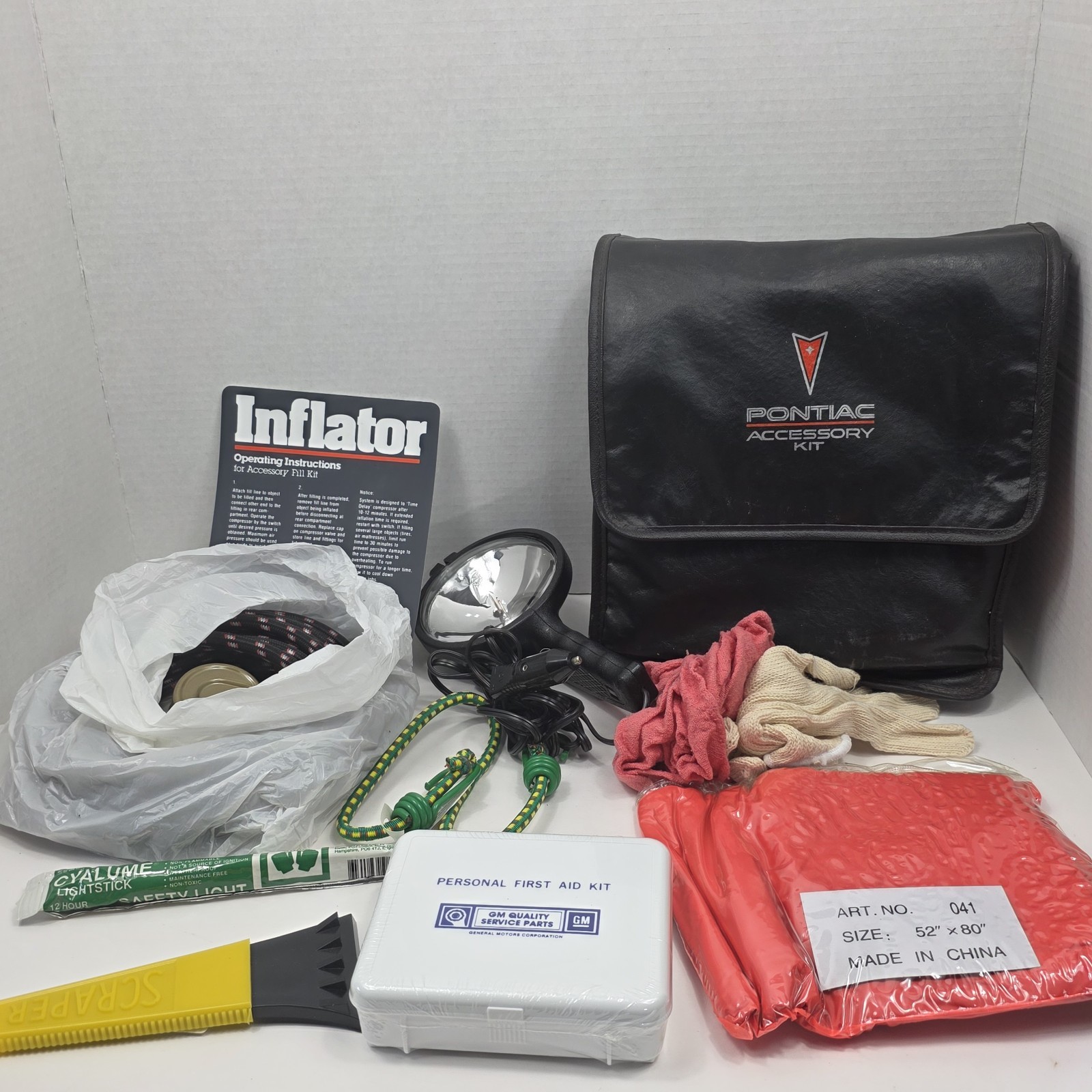 Pontiac Accesory Kit, Vintage Roadside Emergency Kit, Circa '80s - '90s, OEM GM