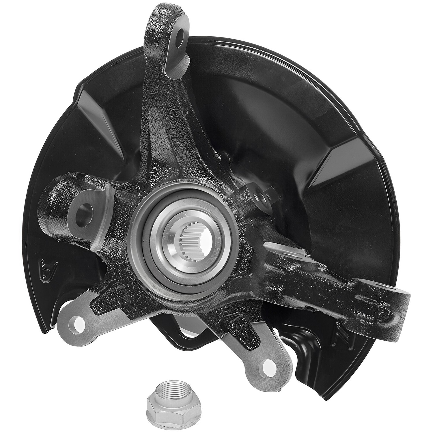 Pair Front Steering Knuckle & Wheel Hub Bearing for 2006 2007 - 2011 Honda Civic