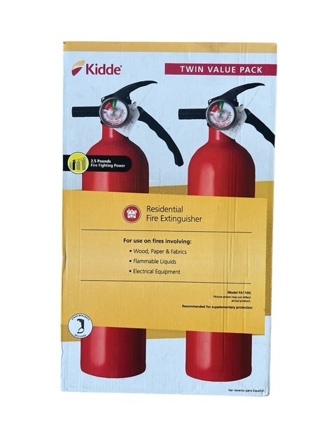 Kidde Fire Extinguisher Twin pack dry chemical powder  Multipurpose Extinguisher