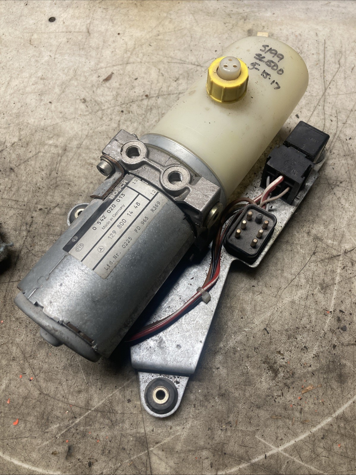 97-02 MERCEDES R129 SL-CLASS CONVERTIBLE TOP ROOF HYDRAULIC PUMP MOTOR OEM