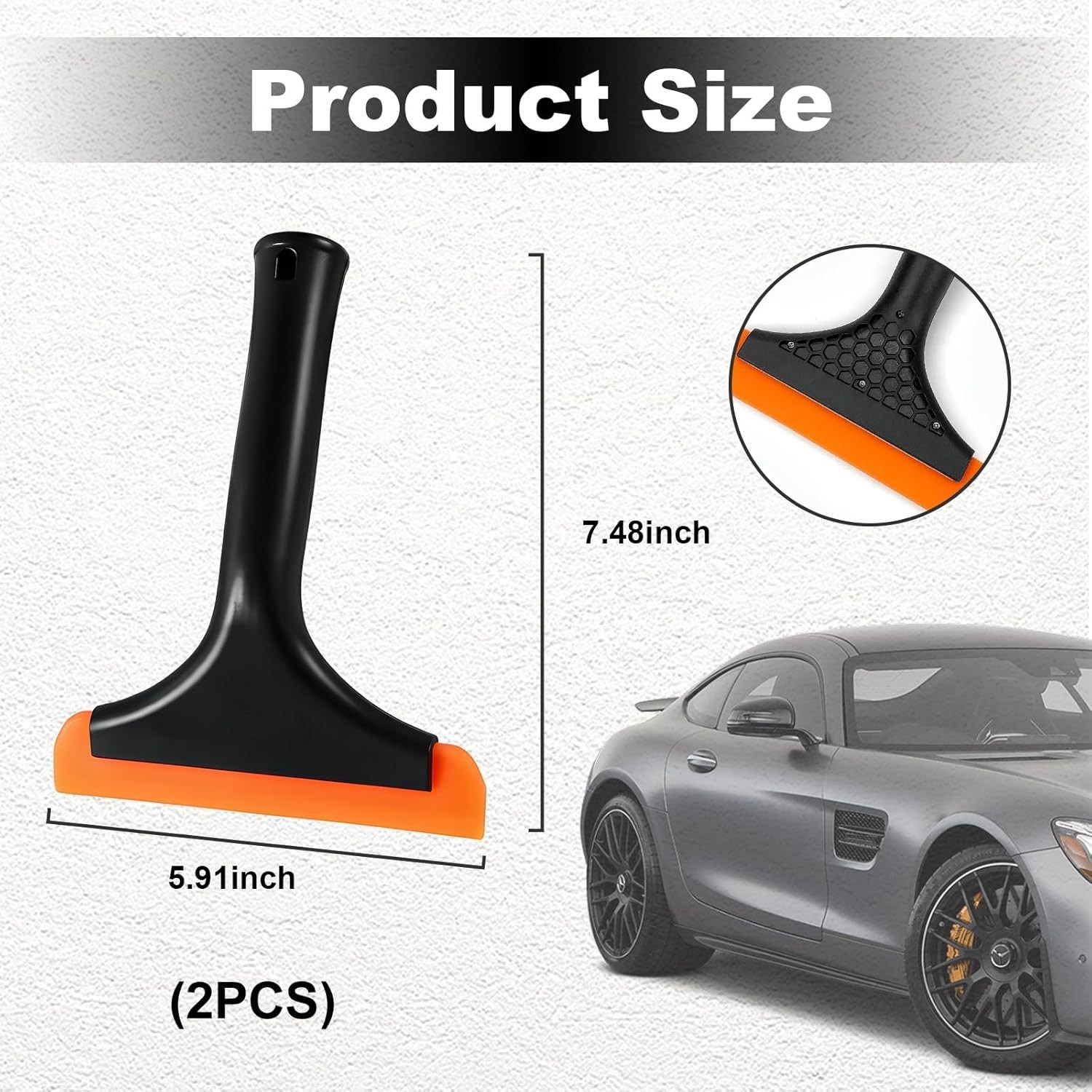 Small Silicone Window Squeegee, Car Windshield Water Blade Squeegee, Multifuncti