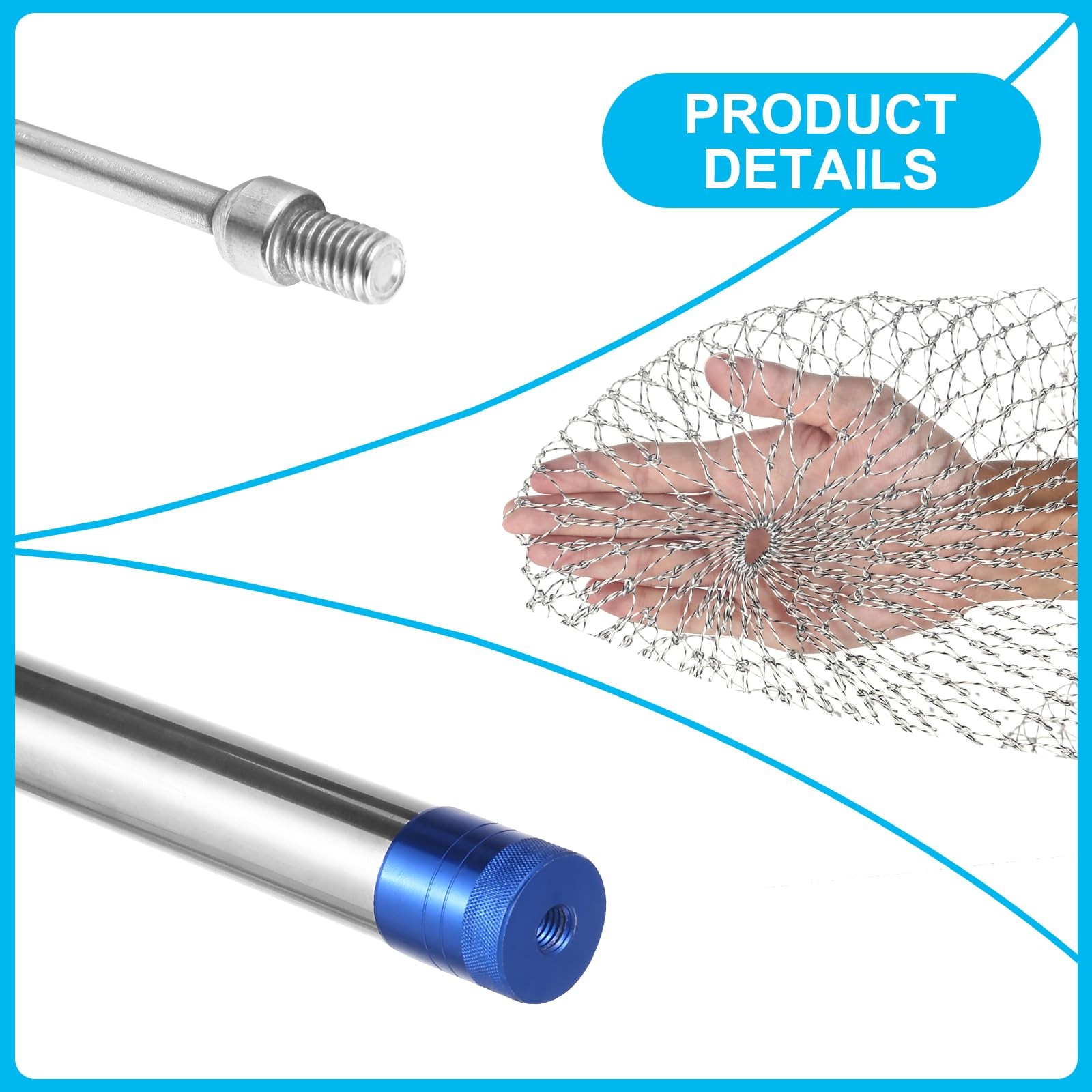 Chicken Catching Net ,Chicken Catcher Leg Hook , Extendable from 33" to 75.5"...