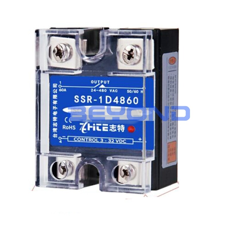 1PC New For ZHITE DC-AC solid state relay SSR-1 D4860 3-32VDC/24-480VAC 60DA
