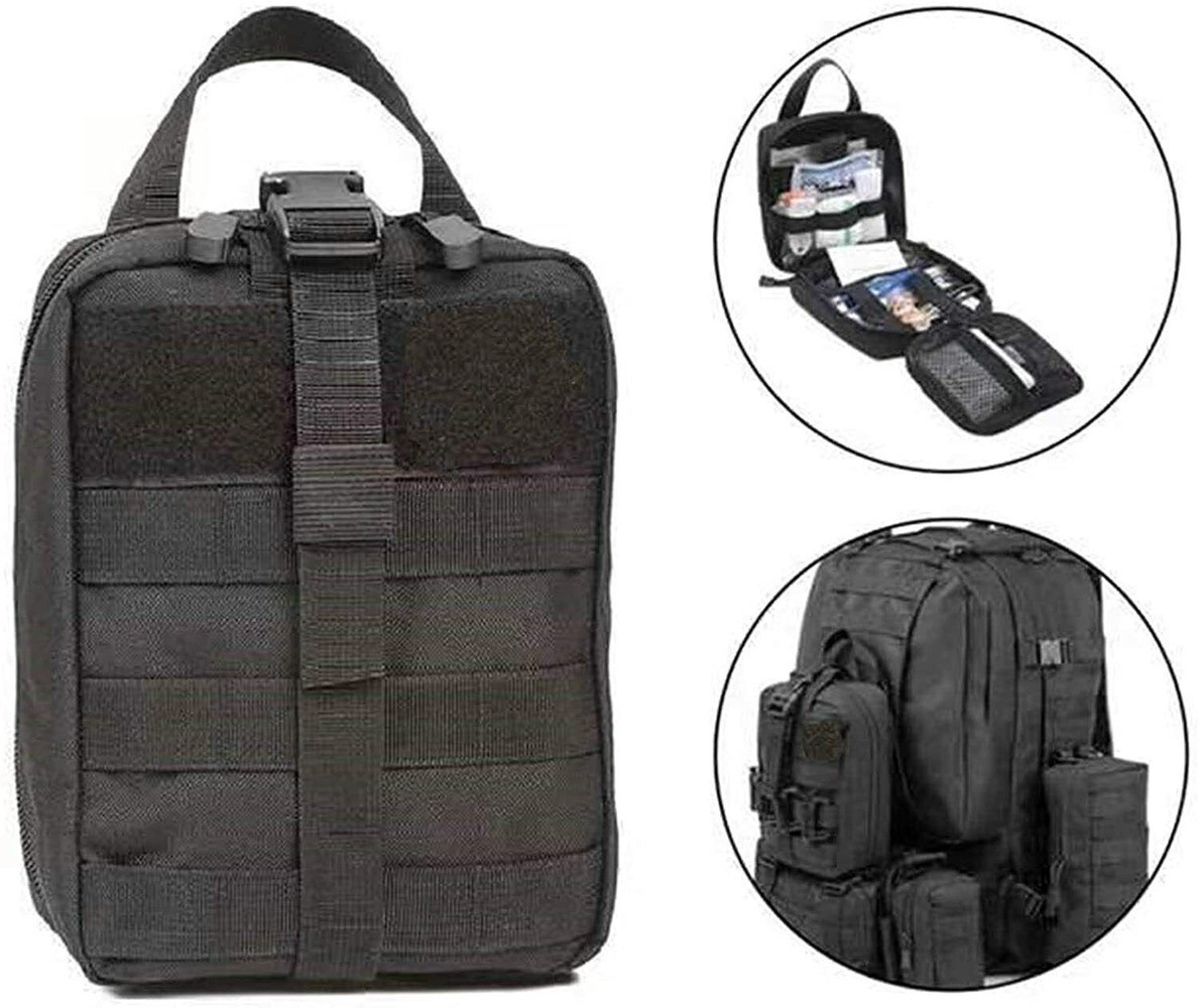 Tactical First Aid Kit Molle Medical Rip Away Utility Survival Pouch Bag Black