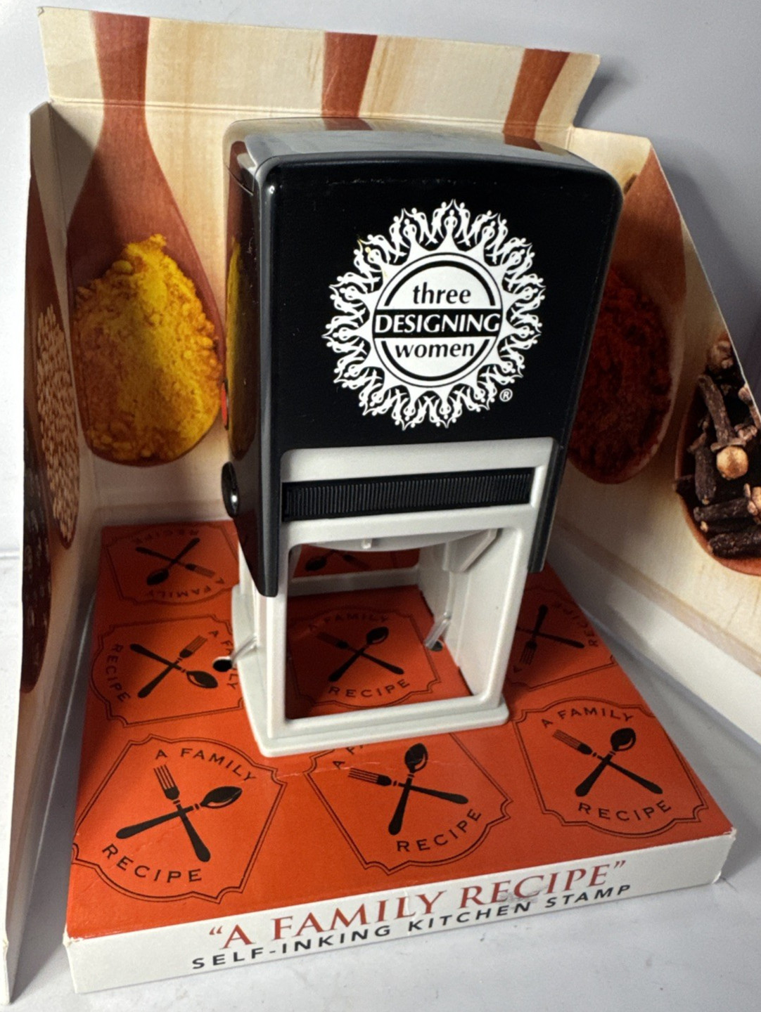 Three Designing Women A FAMILY RECIPE Self-Inking Stamp - Unused