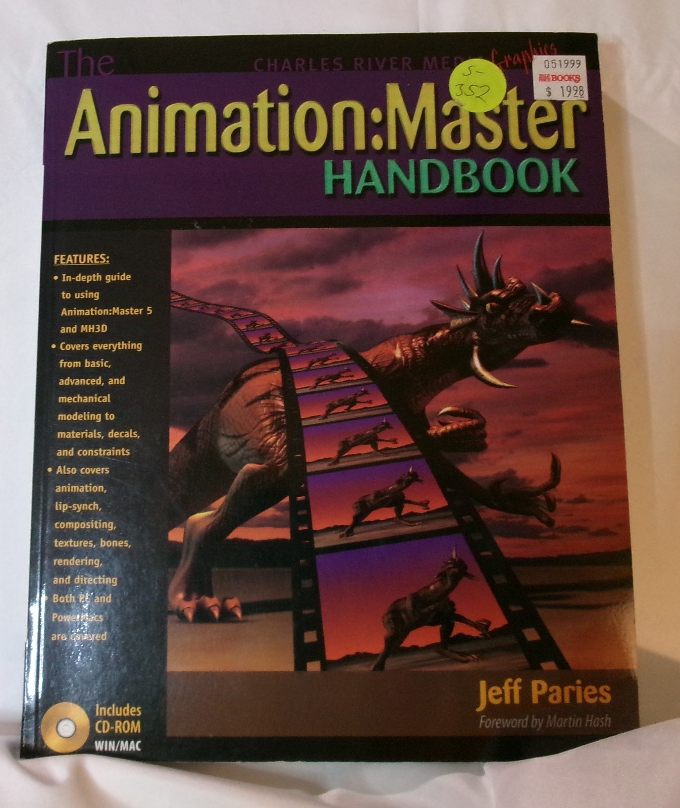 Animation Master Handbook 1998 Jeff Paries w CD ROM Install Disc