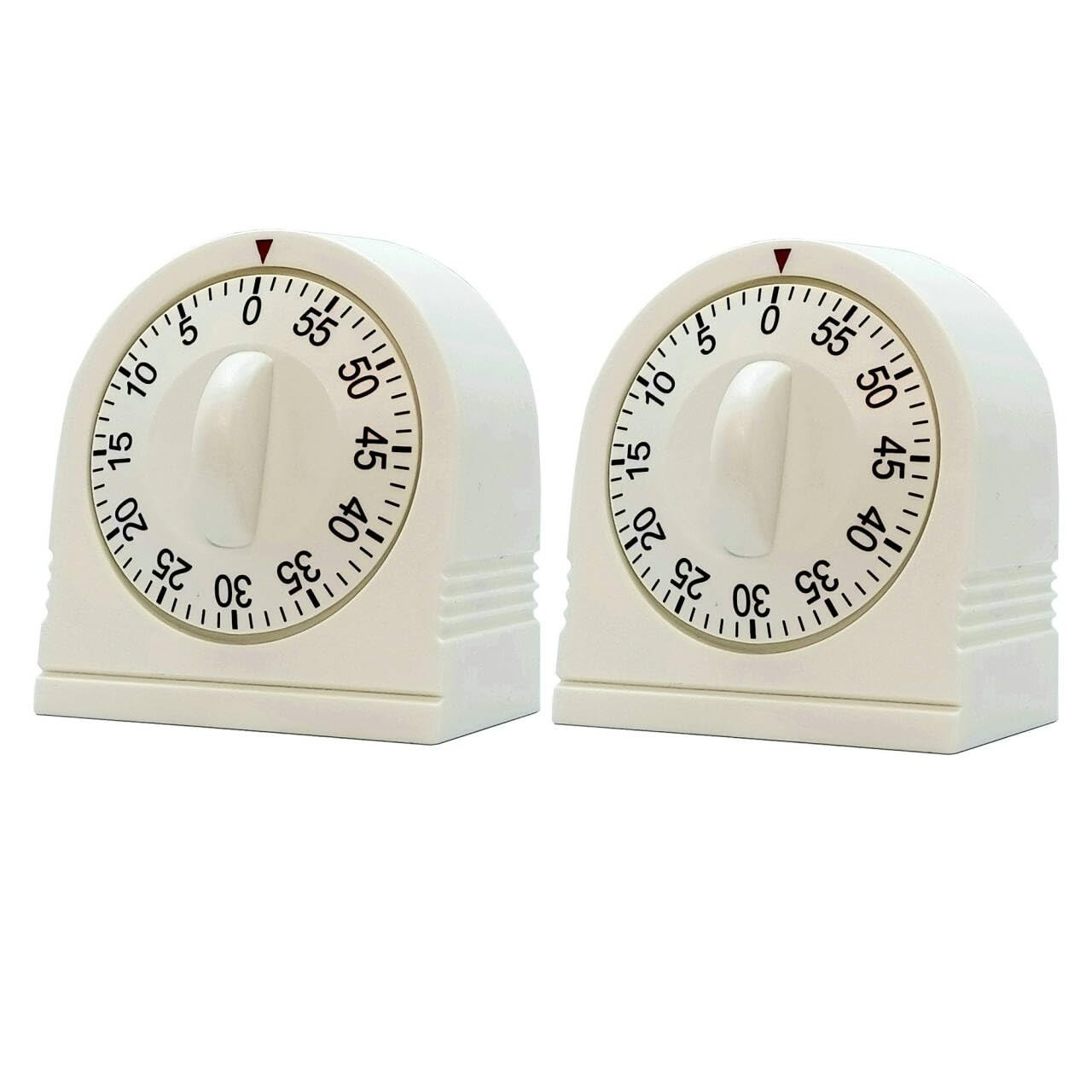 60 Minute Mechanical Kitchen Timer Visual Countdown Loud Alarm 2 Pack
