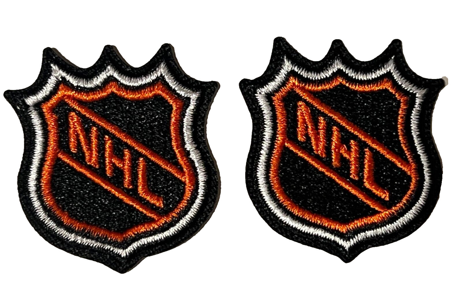 (2) NHL LOGO - VINTAGE  - NATIONAL HOCKEY LEAGUE - Embroidered Iron-On Patches